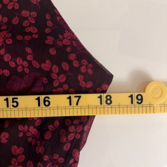 H&M Beaded Maxi Dress Burgundy Floral Sleeveless Evening Elegant Fall Holiday - Picture 8 of 8